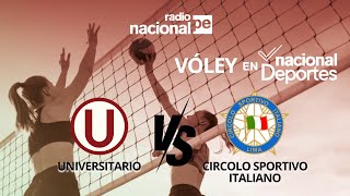 UNIVERSITARIO VS CIRCOLO SPORTIVO ITALIANO  VOLEY  EN VIVO  NACIONAL DEPORTES 02122023 [upl. by Vassili]