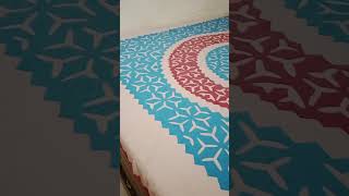 APLIC  APPLIQUE  TUKRI WORK  HANDMADE RILLI WORK BEDSHEETS DESIGN onlineshopping [upl. by Ilrebma]