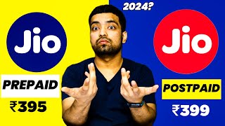 Jio Prepaid Vs Jio Postpaid ⚡️ Which Is Best  Plans Benefits Charges Problems 5G  2024 [upl. by Tania]