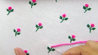 Hand Embroidery All Over Embroidery for Dresses Bullion Knot Stitch [upl. by Jilli640]