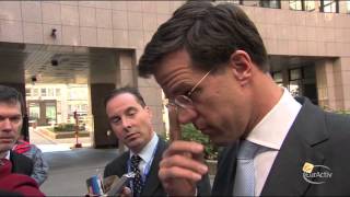 Dutch PM comes to Brussels with a quotloaded gunquot in his pocket  November EU Summit 2012 [upl. by Noemi]