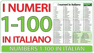 Numbers 1100 in Italian  I numeri da 1 a 100 in italiano [upl. by Kwapong]