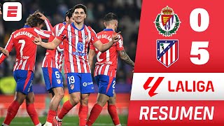 ATLÉTICO DE MADRID GOLEÓ 50 al VALLADOLID y está a 2 PUNTOS del BARCELONA  RESUMEN  La Liga [upl. by Schurman326]