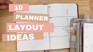 10 Planner Layout Ideas [upl. by Eiznyl571]