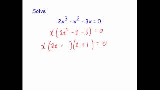 Solving Equations by Factorising  Further Examples 1 [upl. by Walczak245]