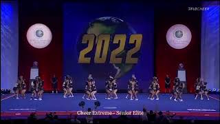 Cheer Extreme Senior Elite Worlds Day 2 2022 [upl. by Neehsar]