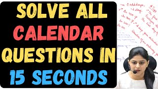 Calendar Question in 15 Seconds UPSC CSAT csat csatmaths upsc prelims2024 upscprelims ias ips [upl. by Nilsoj]