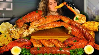 KING CRAB SEAFOOD BOIL MUKBANG  ASMR SEAFOOD BOIL SEAFOOD BOIL MUKBANG  COLLAB hashtagthecannons [upl. by Edmea]