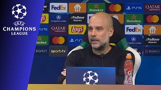 PEP GUARDIOLA  quotI want to stay herequot  SPORTING  MANCHESTER CITY  CHAMPIONS LEAGUE [upl. by Galer817]