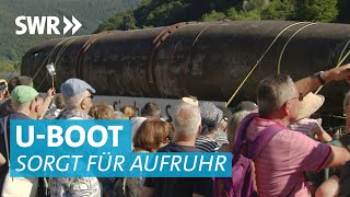 UBoot U 17 wird auf dem Neckar zum Technikmuseum Sinsheim transportiert [upl. by Terrena]