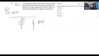 🔭 Luglio 2024  Fisica e matematica n° 286  Un subacqueo con tutta la sua attrezzatura pesa 950 N … [upl. by Matthaus]