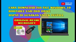 Cara Download ISO File Windows 10 Bootable USB Dan DVD Drive 2022 [upl. by Patricia]