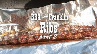 BBQ with Franklin Pork Ribs part 2 [upl. by Odlareg]