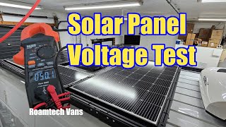 Solar Panel Voltage Test  Ram Promaster Van Build  Part 11 [upl. by Kcirdehs]