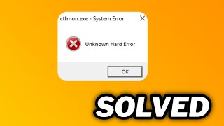 FIXED ctfmonexe system error in windows 1011 [upl. by Sairtemed]