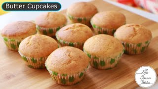 Eggless Butter Muffins With amp Without Oven  Fluffy Vanilla Cupcake Recipe  The Terrace Kitchen [upl. by Eta]