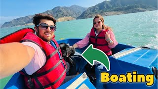 Finally Boating Kar Li Tehri Lake Main  Boating With Dog 🐕‍🦺  Travel Story 🏍️  Vlog  49 [upl. by Enytsirhc732]