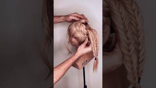 💕New Easy Briaded Hairstyle Updo Using Fishtail and Dutch Braidshorts [upl. by Aisenet541]