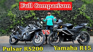 2023 Pulsar RS200 VS Yamaha R15 V4 Which is Best Comparison l Aayush ssm [upl. by Joashus]