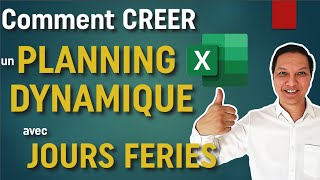 Comment Realiser un Calendrier dynamique Excel avec jours feries [upl. by Malamut]