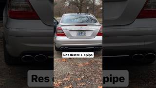 Best E63 AMG exhaust RESONATOR DELETE or X Pipe or RENNtech HEADERS or LONG HEADERS mercedesamg [upl. by Netta]