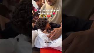 Palestine child weeping on his Fathers dead bodyFree PalestineGaza videoshelp Gazaviralshorts [upl. by Neirrad]