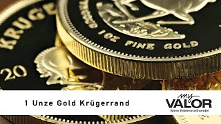 Krügerrand Krugerrand Gold 1 Unze 2021 Neu und Diverse meist gehandelte Münze weltweit myVALOR [upl. by Erapsag468]