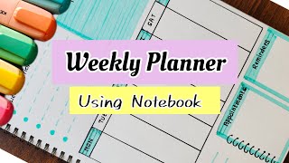 Weekly Planner Ideas Using Notebook  Planner 2024 [upl. by Nerahs]