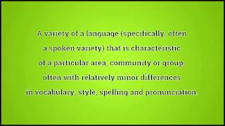 What Dialect Means [upl. by Atteyram96]