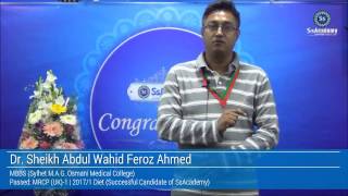 MRCP UK1  Feedback by Dr Sheikh Abdul Wahid Feroz Ahmed [upl. by Pryor642]