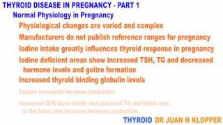 Thyroid Disease in Pregnacy Part 1mov [upl. by Leidag]