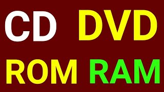 Full Form of CD DVD ROM and RAM  Abbreviations  Short Forms ki full form  English with Mansoor [upl. by Perrin]