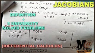 JACOBIANS IN HINDI  JACOBIANS ENGINEERING MATHEMATICS [upl. by Benedetta]