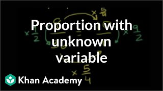 Solving a proportion with an unknown variable example  7th grade  Khan Academy [upl. by Warrenne]