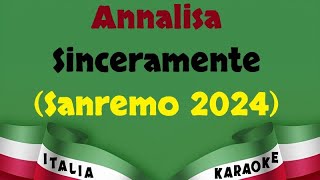 Annalisa  Sinceramente Sanremo 2024 Karaoke [upl. by Hodess434]