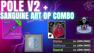 EASY POLE V2SANGUINE ART COMBO Blox Fruits [upl. by Lyndel]