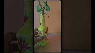 Bottle painting🎨 painting bottlepainting bottleart ytshorts decoration plantdecoration artist [upl. by Amron]