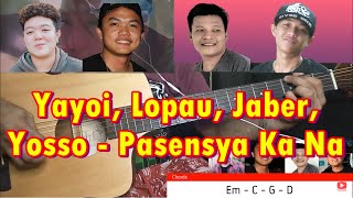 Yayoi Lopau Jaber Yosso  Pasensya Ka Na Guitar Cover With Chords amp Lyrics [upl. by Edroi]