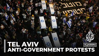 Israel antigovernment rally Protesters demand deal to secure release of captives [upl. by Chancey]