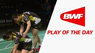 Play Of The Day  Badminton F  The Star Australia Open 2015 [upl. by Anneirda]