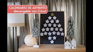 Calendario de adviento casero con cajitas estrellas 3D DIYCRICUT [upl. by Aratas]