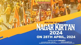 Live Stream Malton to Rexdale Vaisakhi Nagar Kirtan 2024  Punjabi Live amp 5aab TV Canada [upl. by Haywood356]