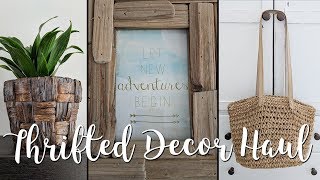 Goodwill Home Decor Thrift Haul RevealFarmhouse amp Boho Inspired finds [upl. by Airegin]