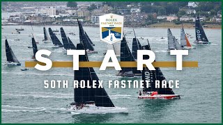 Rolex Fastnet Race  Start of the 50th Edition [upl. by Enomad]