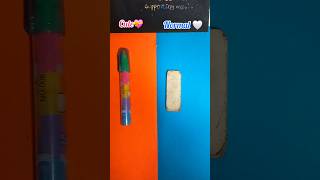 Normal vs cute stationery 💕 😏 😍 asmr shorts shortsvideo subscribe shortsfeed normalvscute yt [upl. by Hnid]