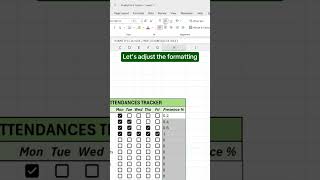 How to create a presence tracker in excel for attendance attendancesheet microsoftexcel [upl. by Liahcim635]