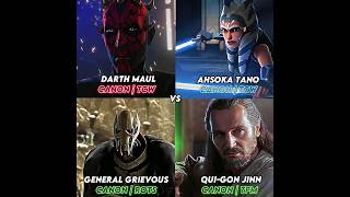 Maul vs Ahsoka vs Grievous vs QuiGon  starwars shorts [upl. by Lorien]