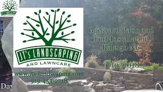 Time Lapse Patio and Synthetic Turf Installation  Raleigh NC [upl. by Asante]