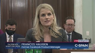 Facebook Whistleblower Frances Haugen testifies before Senate Commerce Committee [upl. by Namzaj]