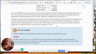 Ch1 Problems Basic Tax Concepts Calculating Tax Average vs Marginal Rates SS [upl. by Bethena]